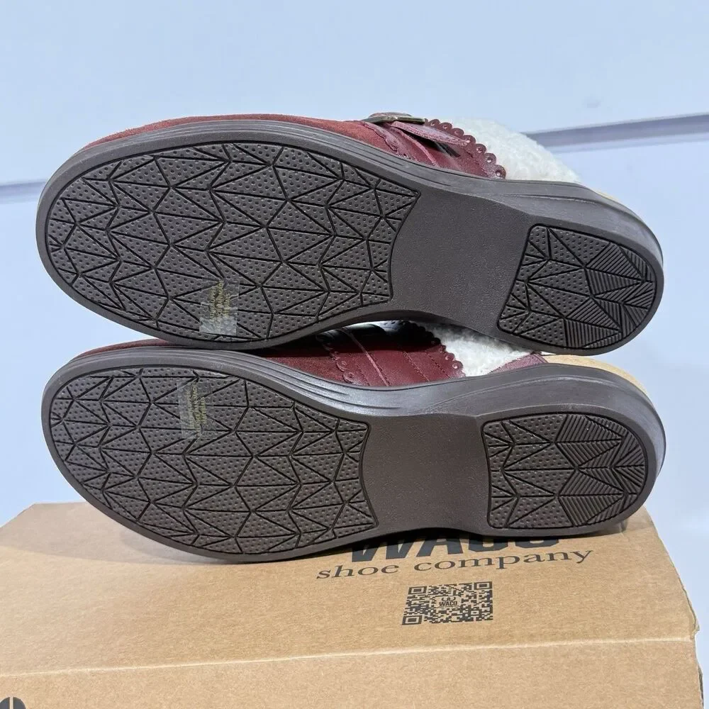 WACO Spenco Nottingham Clog Burgundy Slip-On Shoes Women’s Size 9.5 D NWB - Picture 6 of 16